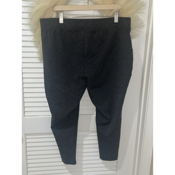 Catherines Heather Gray Ultra Knit Ponte Full Length Leggings Pant Sze 2X 22/24W - Picture 3 of 7